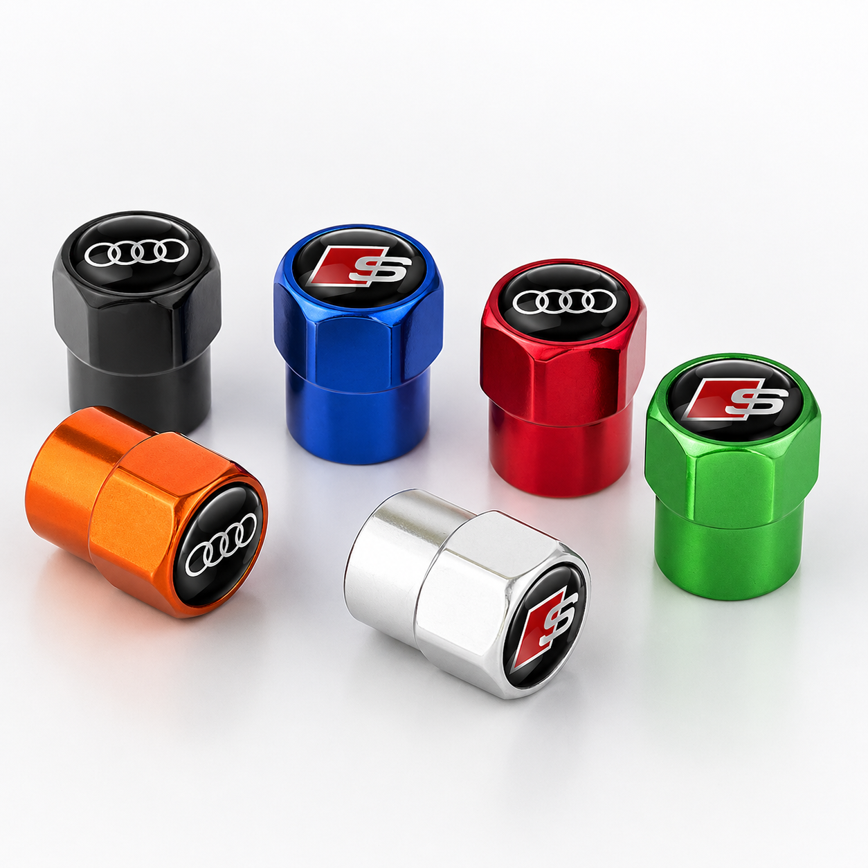 Bouchons de valve Audi en aluminium avec logo Audi et Audi S
